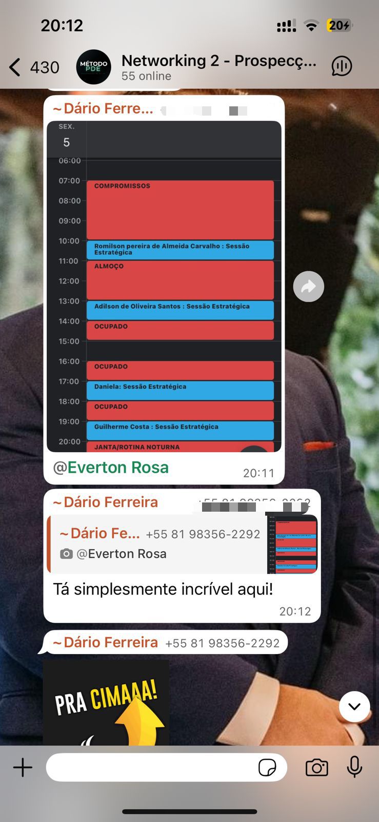 Print do WhatsApp - Reunião agendada com sucesso, Everton Rosa, empresa de tráfego